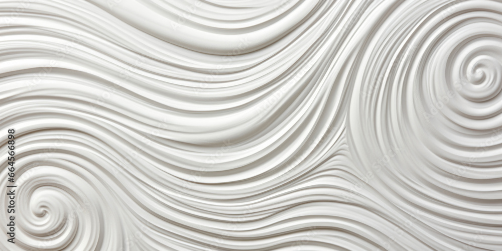 Abstract modern white banner with texture of curves waves