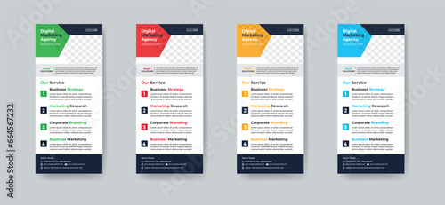 Modern creative corporate business dl flyer or rack card layout concept background flyer brochure cover template for grow up your business to the next level