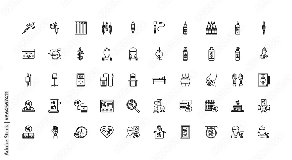 tattoo icon set tattoo icon set