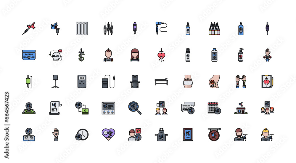 tattoo icon set tattoo icon set