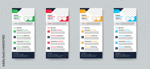 Modern creative corporate business dl flyer or rack card layout concept background flyer brochure cover template for grow up your business to the next level