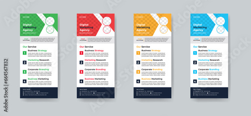 Modern creative corporate business dl flyer or rack card layout concept background flyer brochure cover template for grow up your business to the next level
