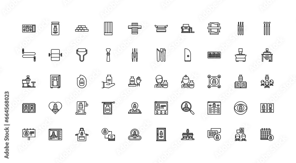 Fototapeta premium potter icon set