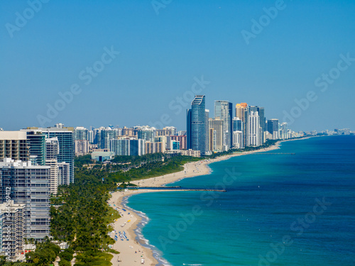 Aerial photo Miami Beach inlet between Haulover and Bal Harbour photo