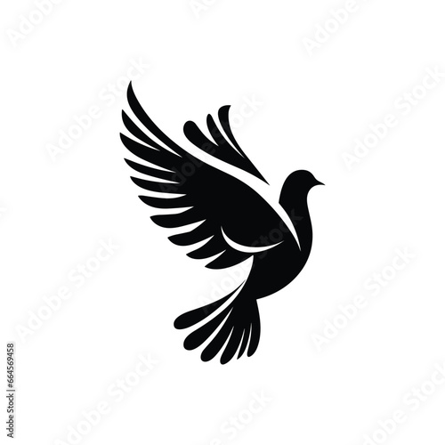 Dove Logo Design Vector Template. Dove Bird Logotype Concept