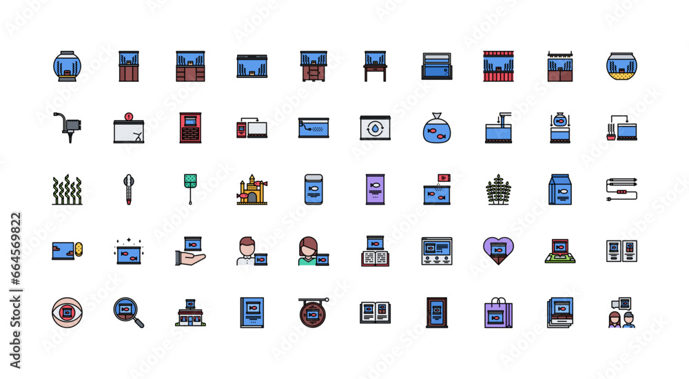 aquarium icon set aquarium icon set