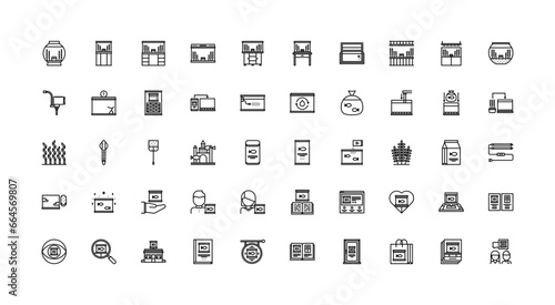 aquarium icon set