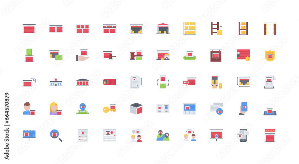 storage icon set storage icon set