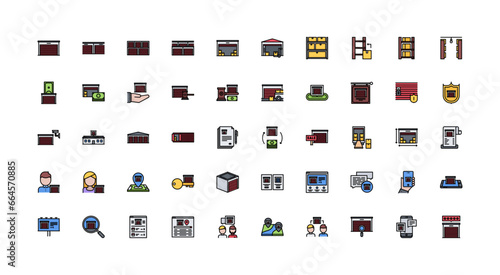  storage icon set