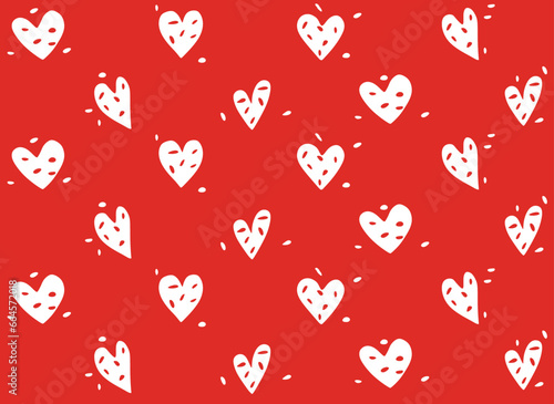 Valentine's day greeting card with hearts, vector illustration
