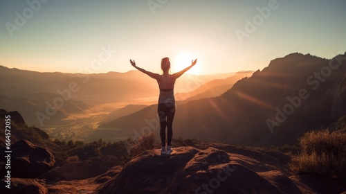 Serene Sunrise Yoga on a mountaintop © Andreas