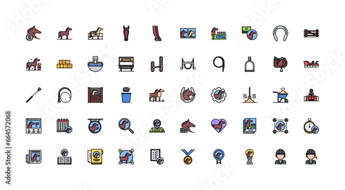 horse icon set