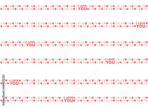 Valentine's day greeting card with hearts, vector illustration