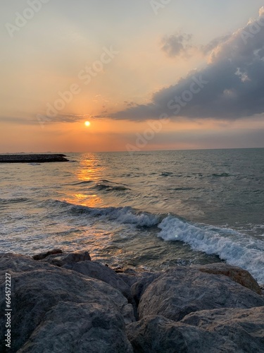 Sunset Over The Sea