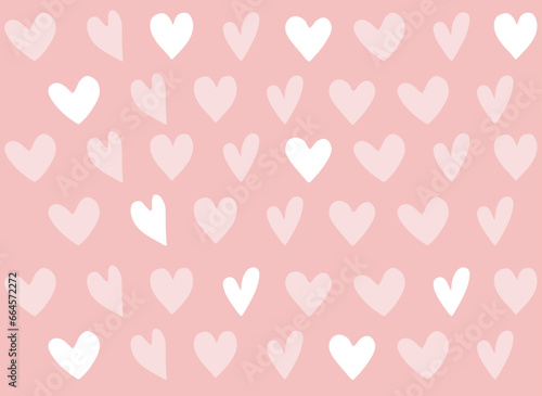 Valentine's day greeting card with hearts, vector illustration