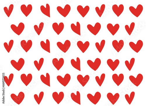 Valentine's day greeting card with hearts, vector illustration