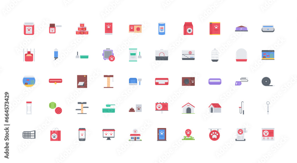 pet shop icon set pet shop icon set