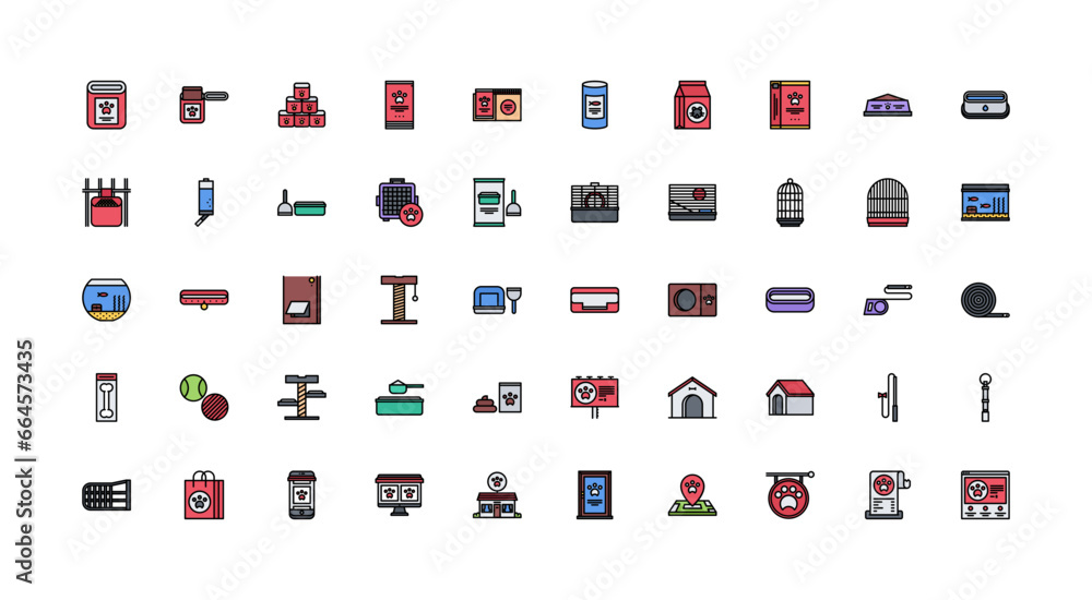 pet shop icon set pet shop icon set