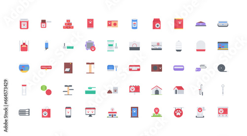 pet shop icon set