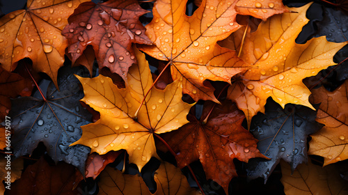 realistic autumn leaves background