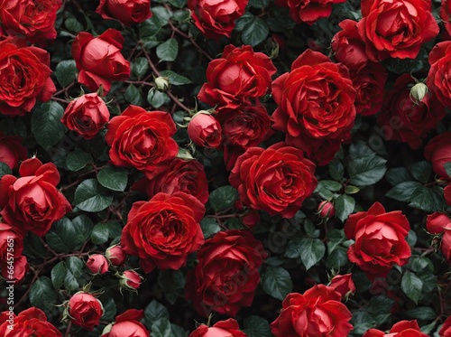 Red Roses Heart Cascade