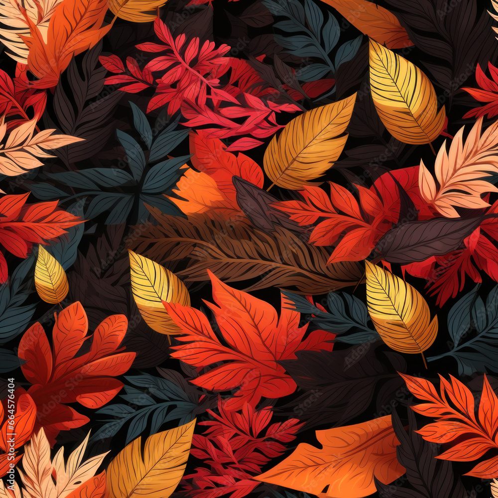 fall leaves seamless pattern fall leaves seamless pattern