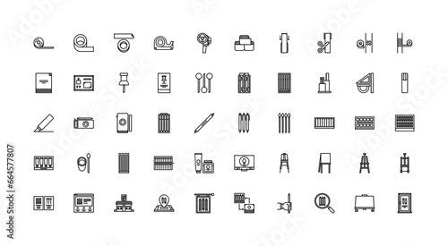 stationery icon set