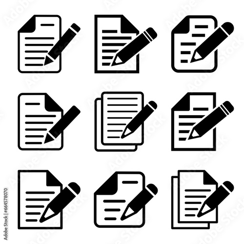 ikona notatnika z długopisem, plik wektorowy