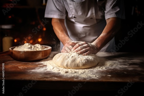 man working a dough