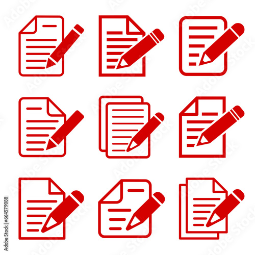 ikona notatnika z długopisem, plik wektorowy