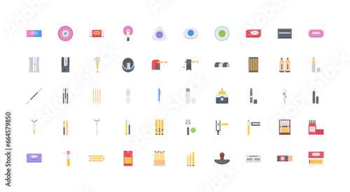 stationery icon set