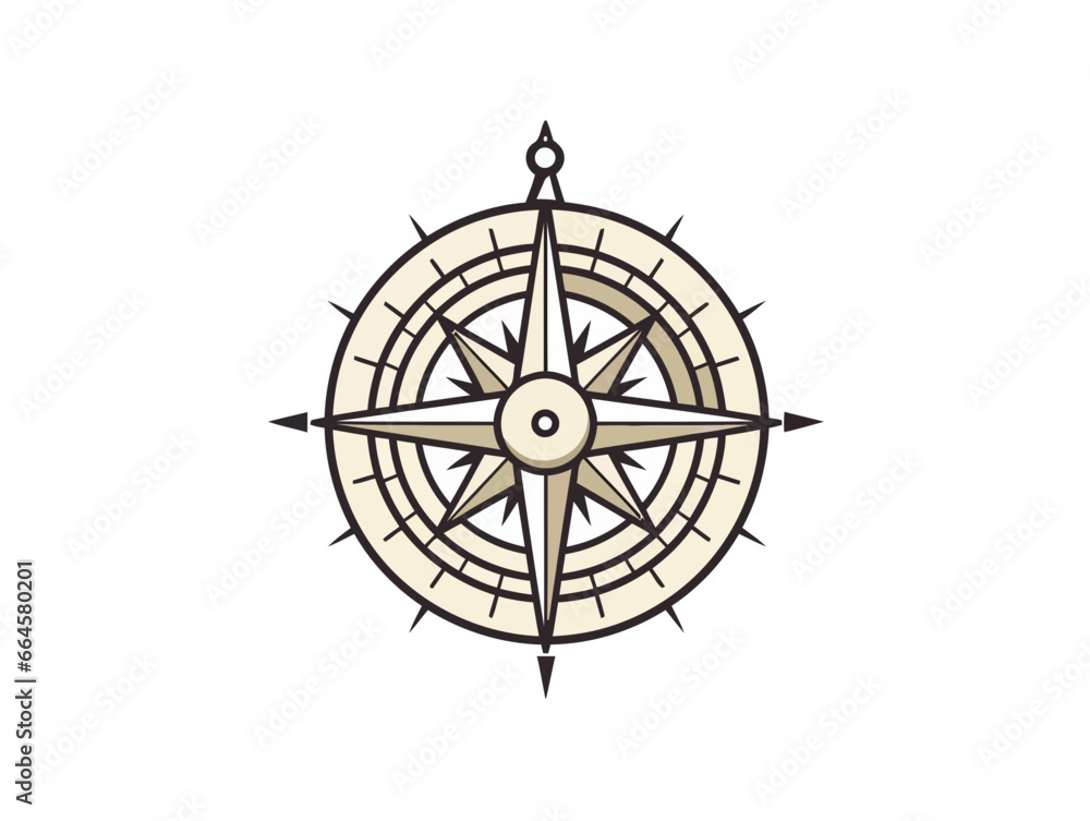 Doodle Simple compass, cartoon sticker, sketch, vector, Illustration, minimalistic Doodle Simple compass, cartoon sticker, sketch, vector, Illustration, minimalistic