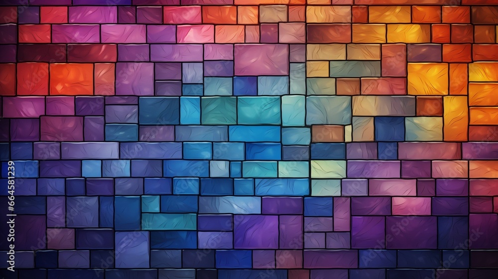 a mesmerizing mosaic of colorful tiles suitable for web backgrounds.