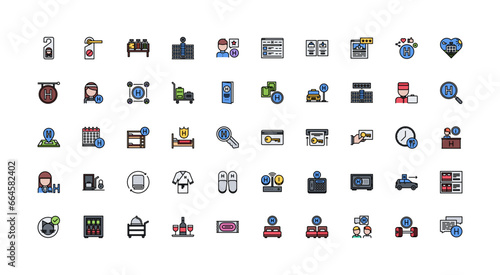 hotel icon set