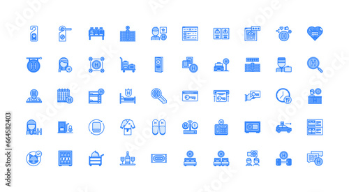 hotel icon set