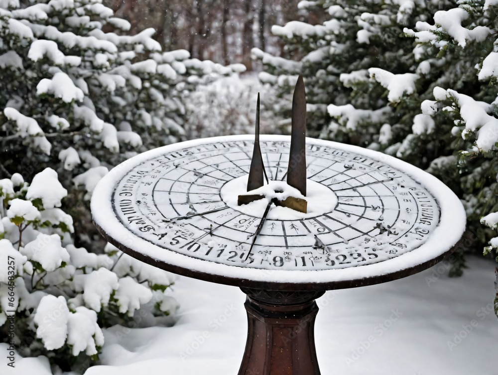 A Snow Covered Sundial