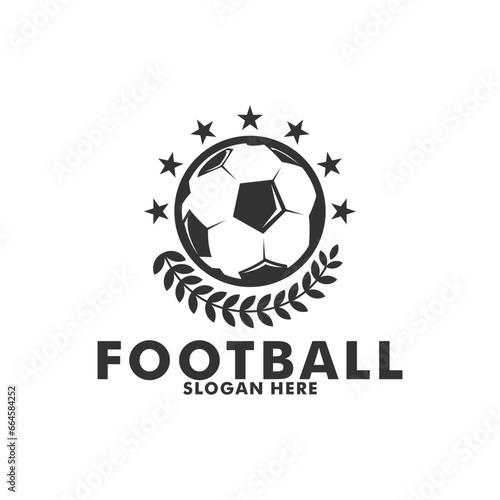 Soccer Football logo design vector illustration, football logo icon template