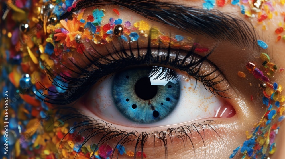 painted eye. Generative AI