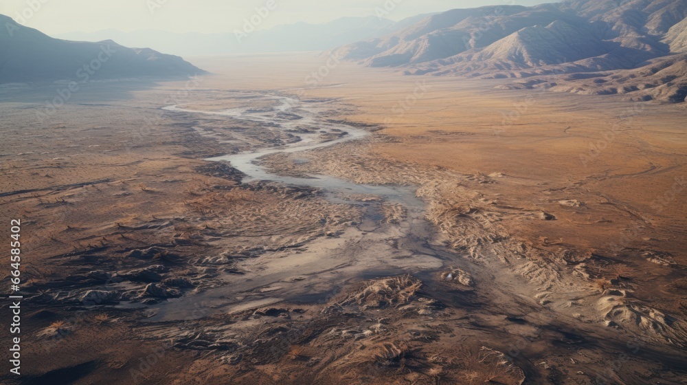 view of the mountains. Generative AI view of the mountains. Generative AI
