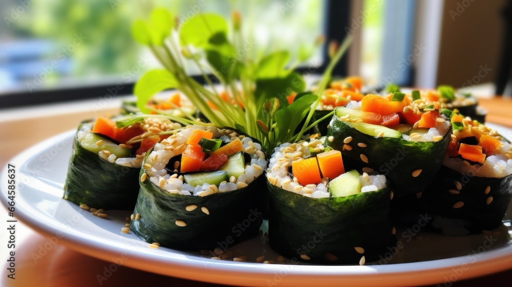 sushi on a plate sushi on a plate