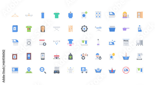 dry cleaning icon set