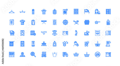dry cleaning icon set