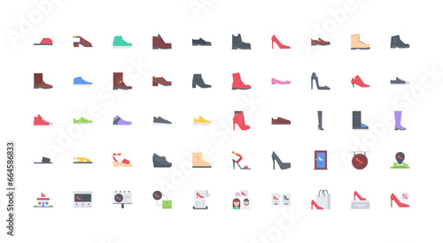 shoes icon set