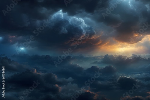 Celestial Dark Clouds background, Celestial Dark Clouds wallpaper, Generative Ai