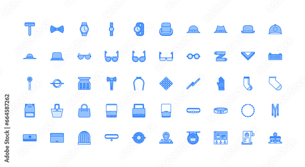 accessories icon set accessories icon set