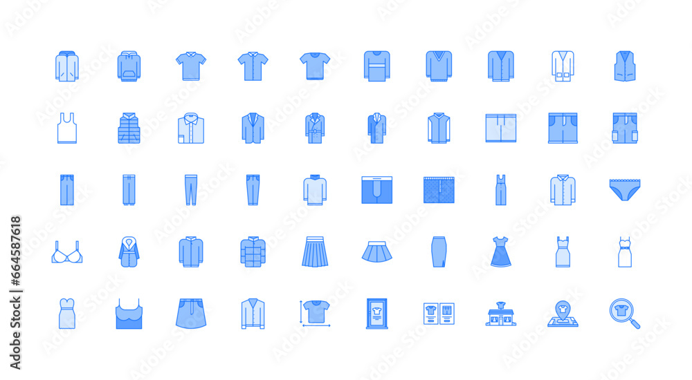 clothes icon set clothes icon set