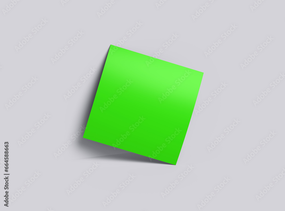 Editable 8x8 in square flyer mockup to present your design. 3d render Editable 8x8 in square flyer mockup to present your design. 3d render