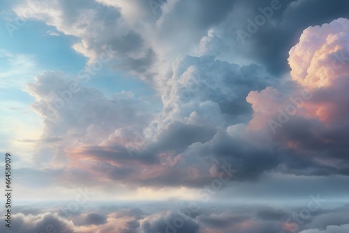 Ethereal Overcast Cloud Texture Background, Cloud Texture Background, Generative Ai