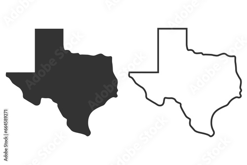 Texas State icon. Texas state map vector ilustration.