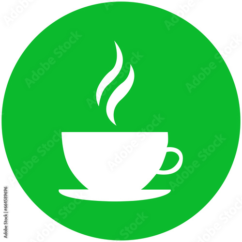 Coffee cup logo with smoke
